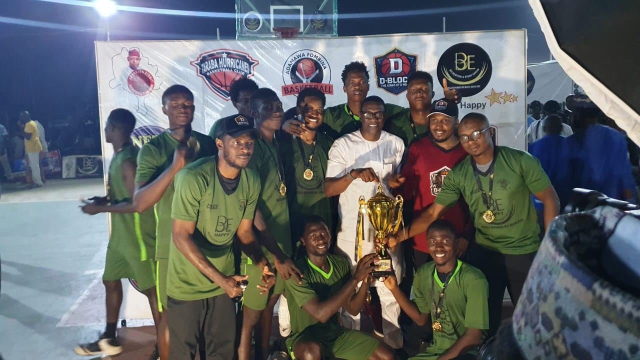D-Block lifting the Be-Happy tournament trophy